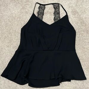 🌺 COLLECTIVE CONCEPTS black peplum top Size M